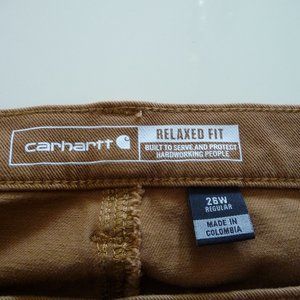 CARHARTT WOMENS RUGGED FLEX RELAXED FIT  TWILL DOUBLE-FRONT WORK PANTS  26W